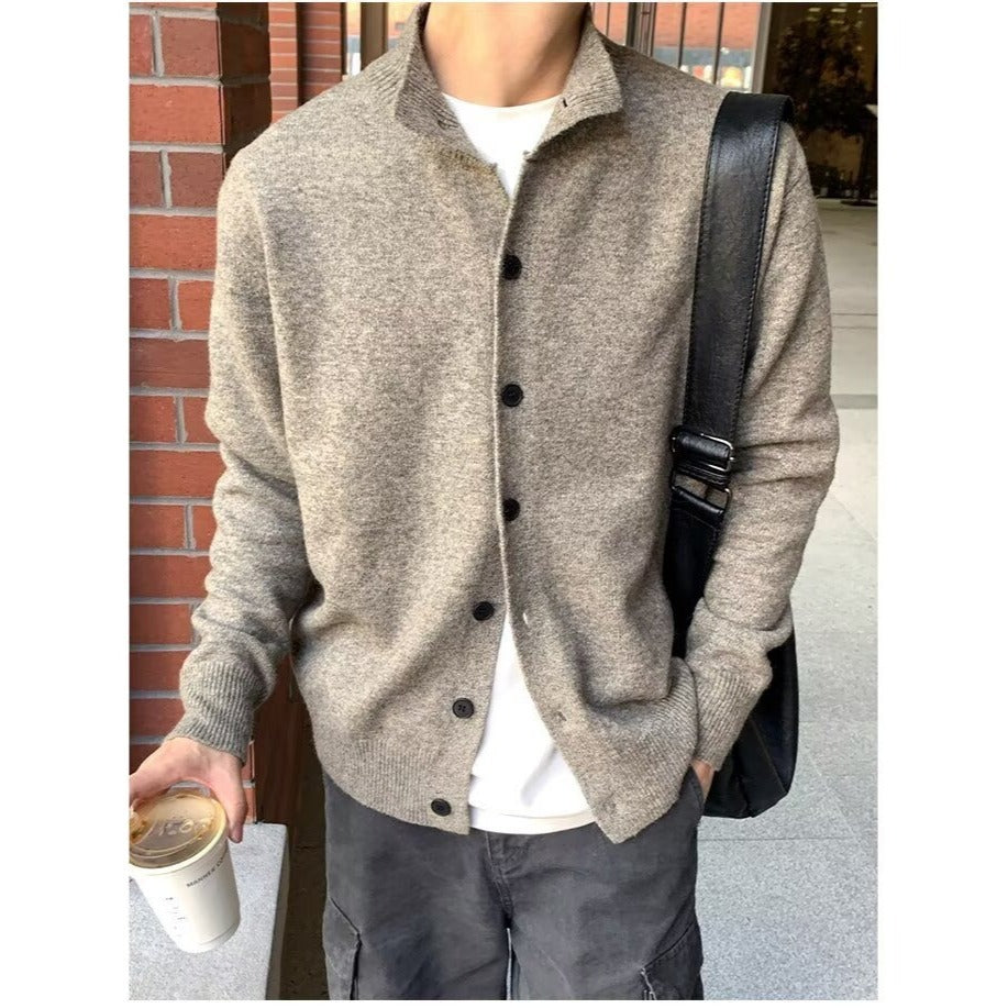 Casual Halfcollar Buttonup Cardigan Sweater