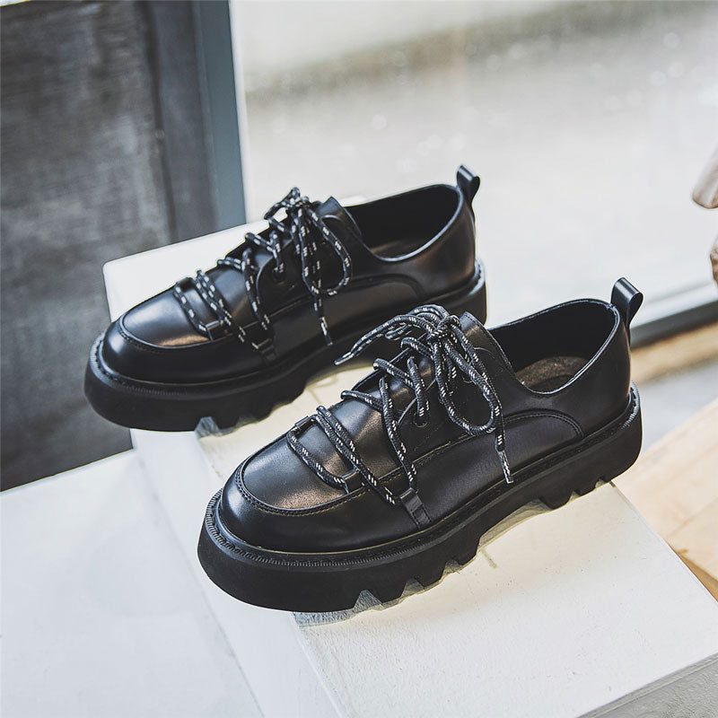 Casual Leather Strapped Shoes