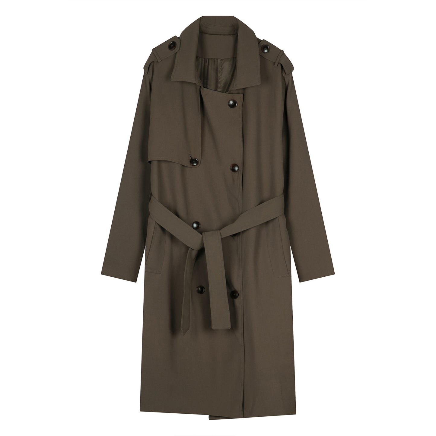 Double Breasted Simple Trench Coat
