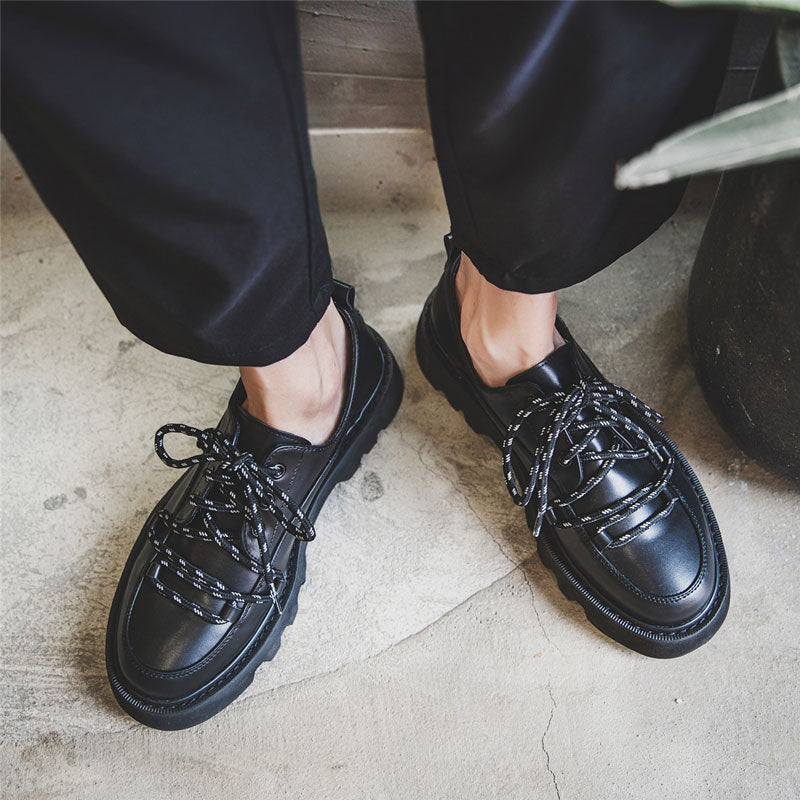 Casual Leather Strapped Shoes