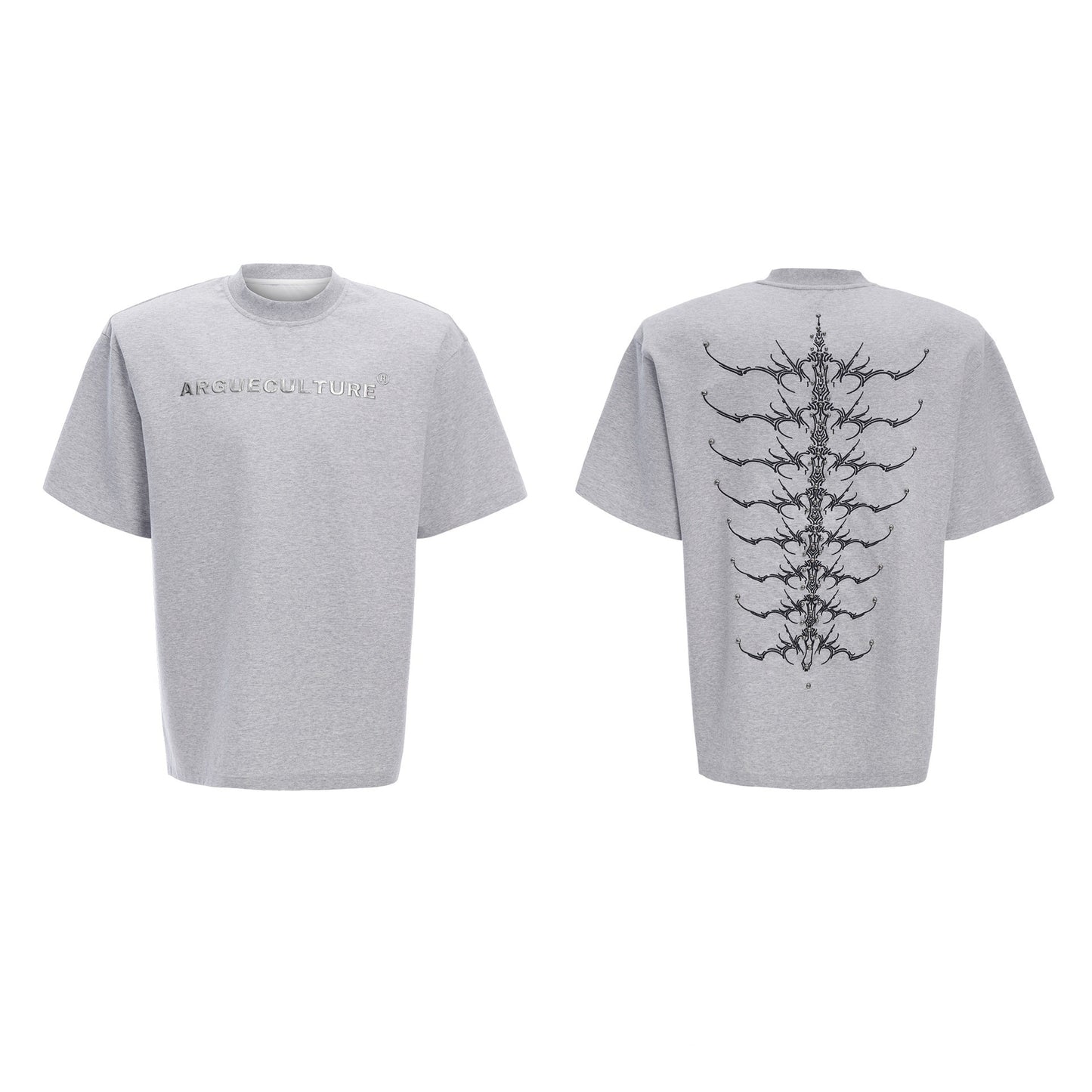 Snake Pupil Backbone Heavy Rivet Backbone Embroidered Short Sleeve