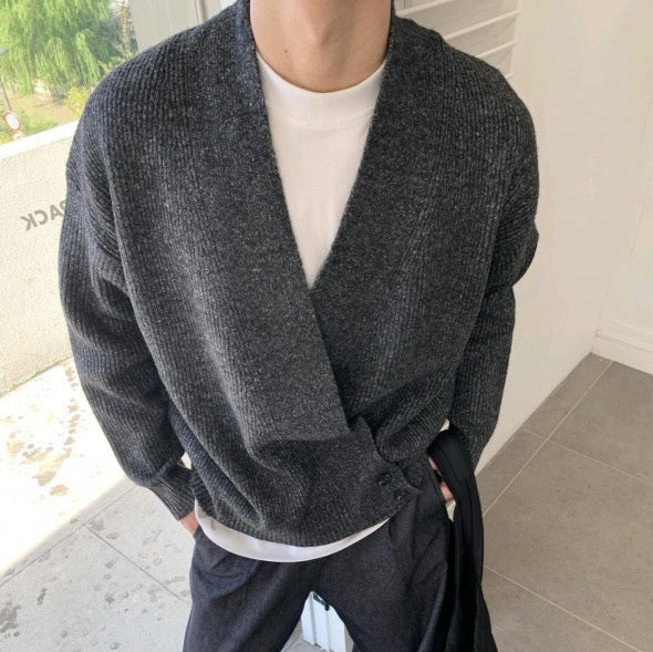 Relaxed-fit V-neck Knit Cardigan
