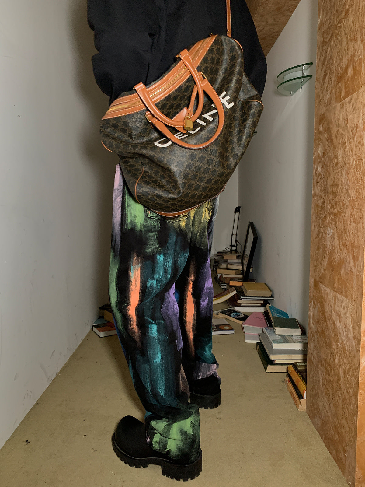Hand-painted Casual Loose-fitting Jeans