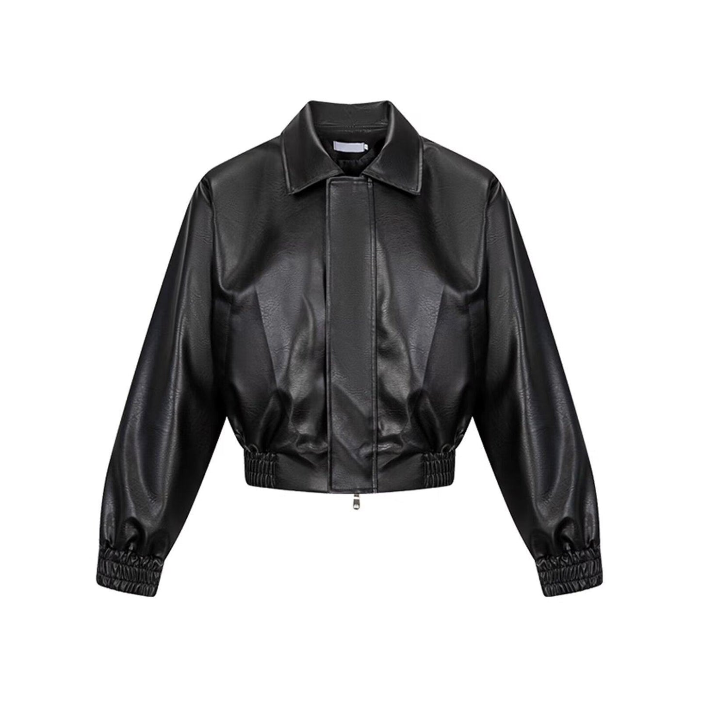 Retro Motorcycle Padded Shoulder Leather Jacket Coat