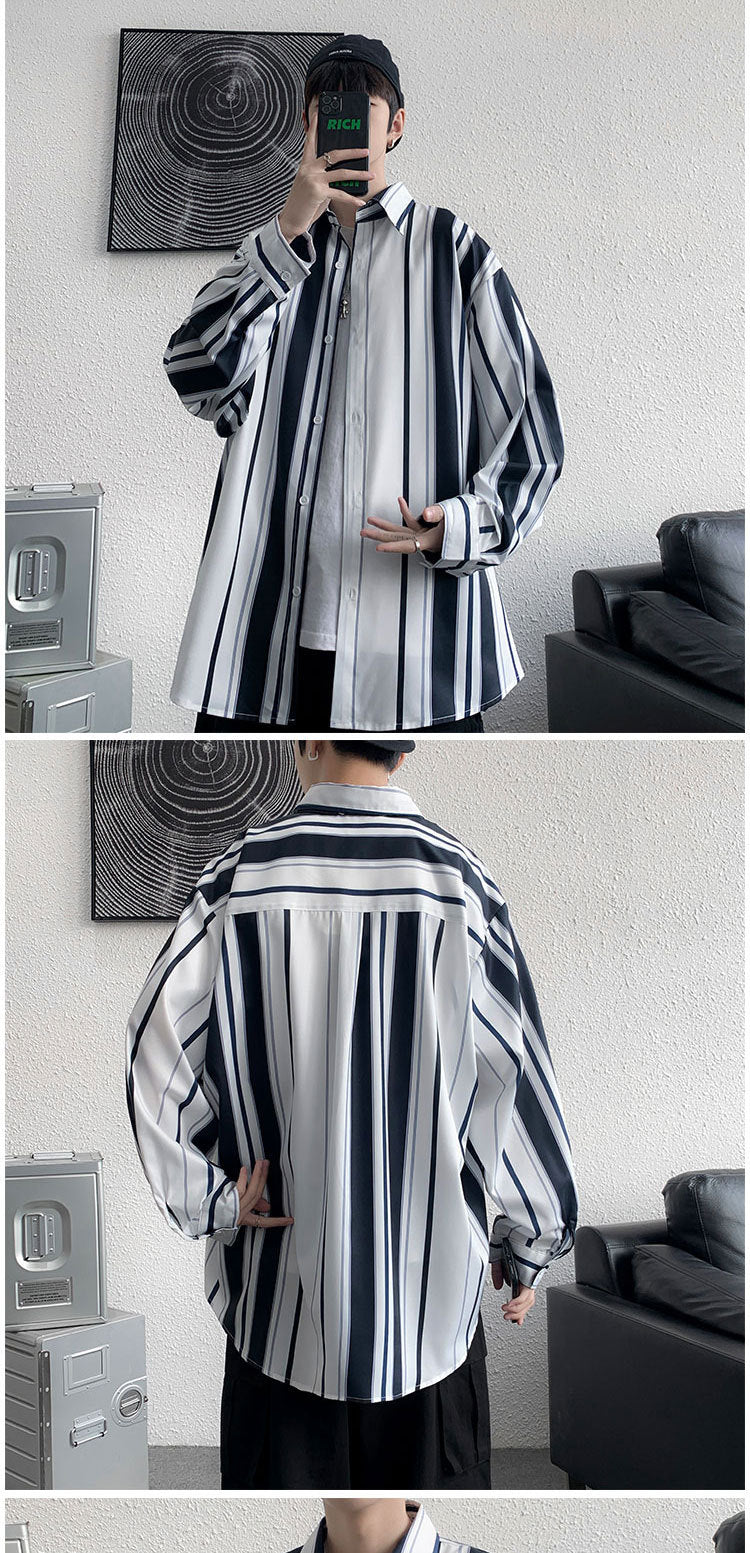 Retro Over-sized Striped Shirt