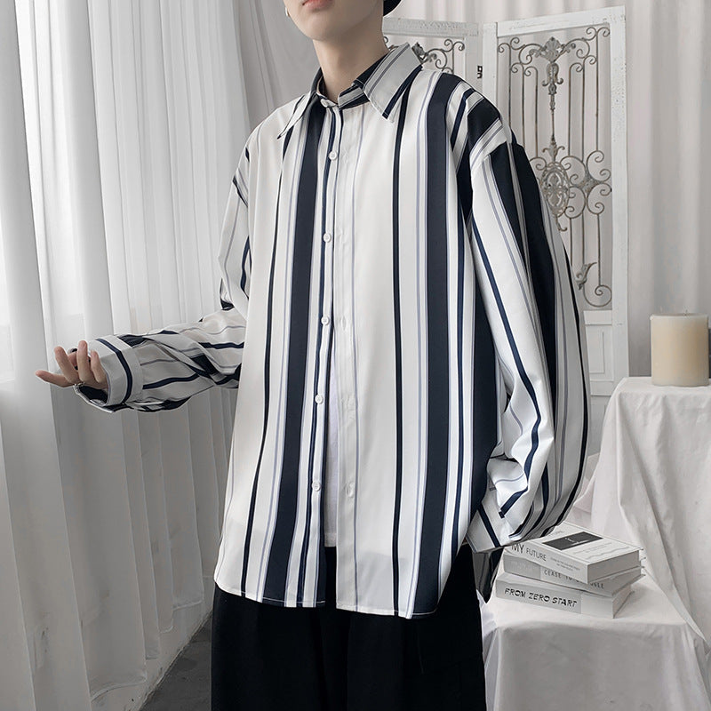 Retro Over-sized Striped Shirt