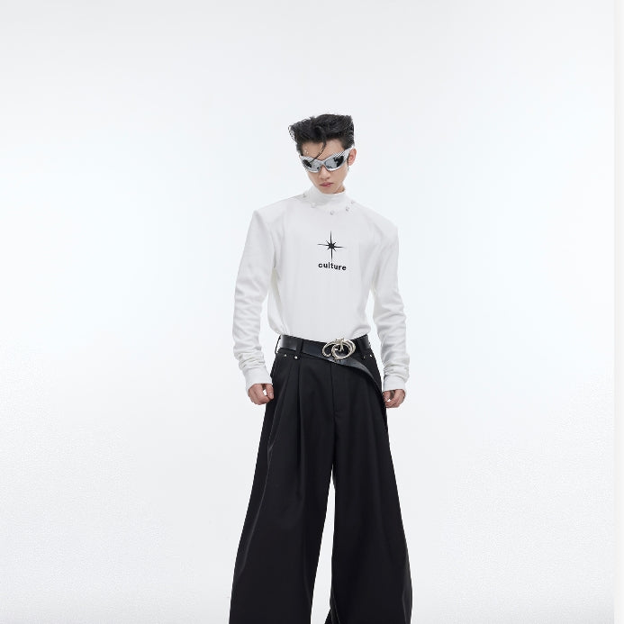 Stand-up Base Shirt Simple All-match Long Sleeves