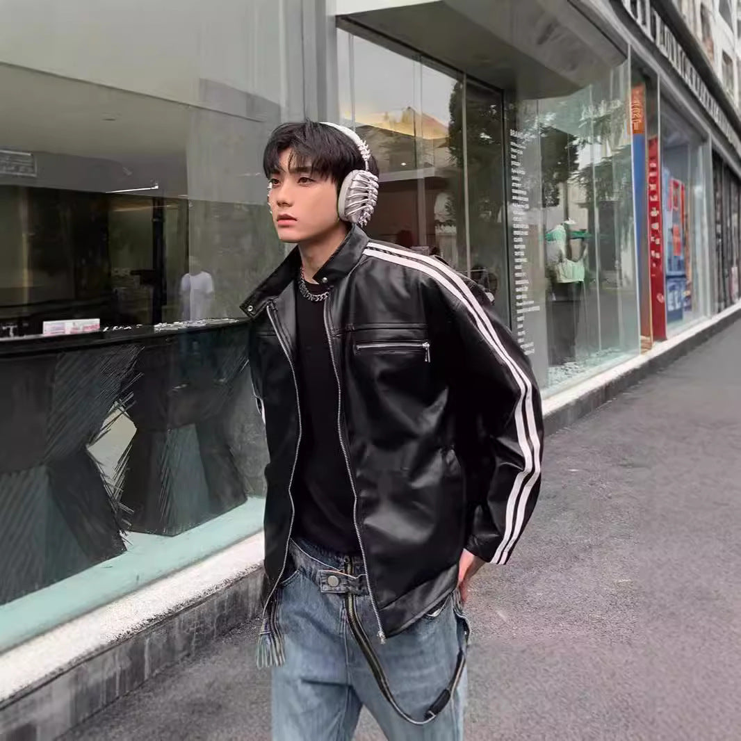 PU Leather Motorcycle Jacket
