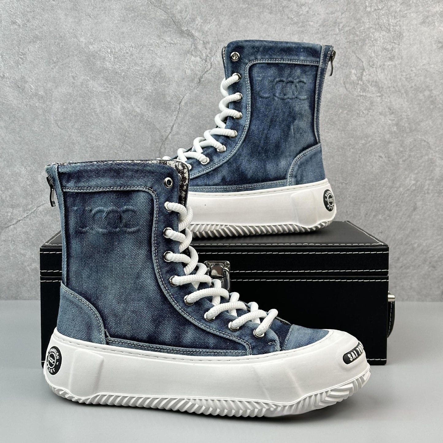 High-top Canvas Boots