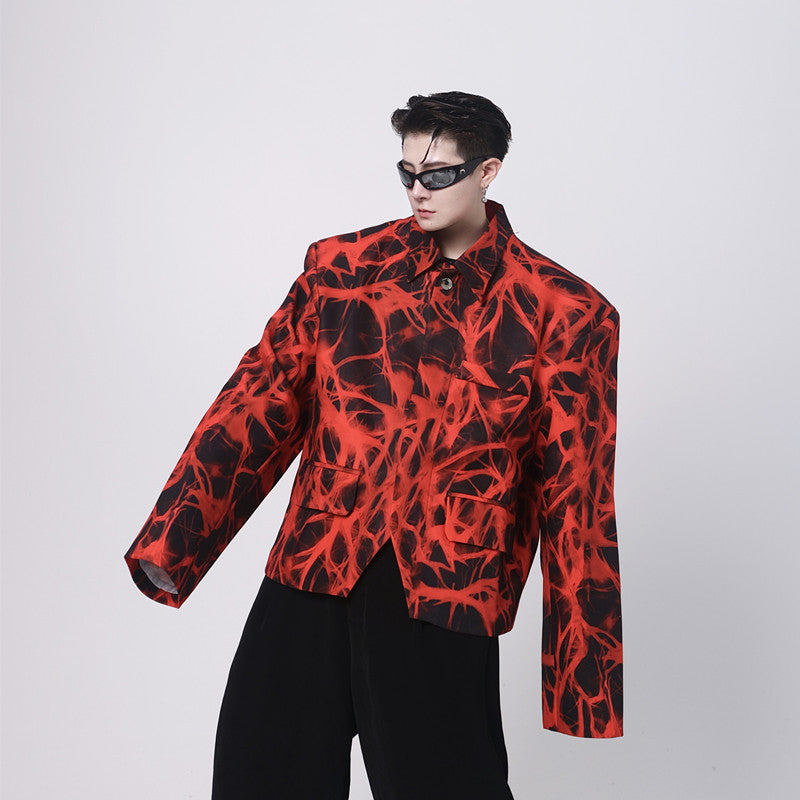 Three-dimensional Printing Casual Lapel Blazer
