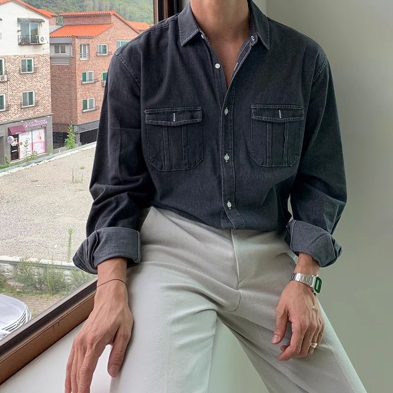 Simple Loose Denim Shirt