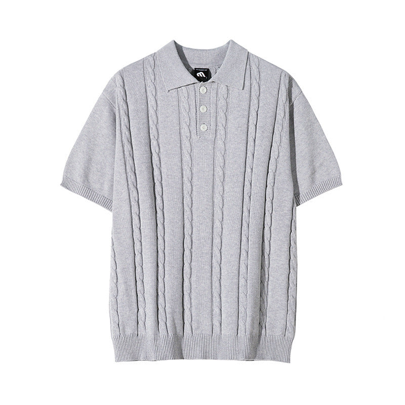 T-shirt Men's Loose Twist Half Sleeve