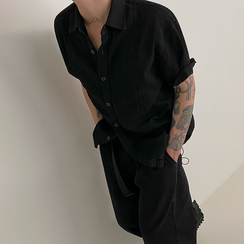 Short-sleeved Shirt Men's Loose Design Sense