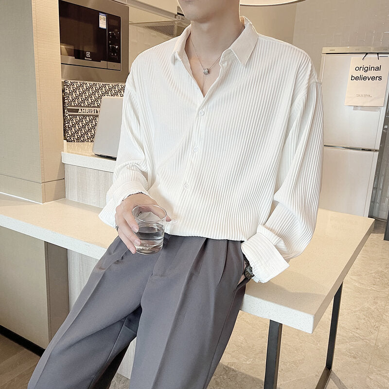 Lightly Cooked Wind White Shirt Dark Stripes Ruffian