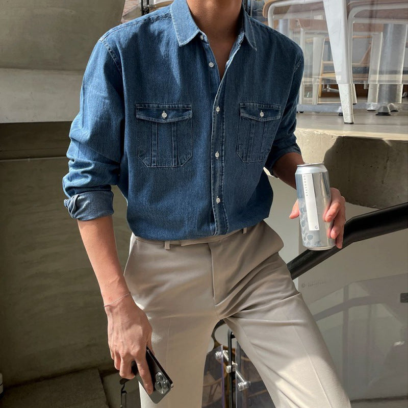 Simple Loose Denim Shirt