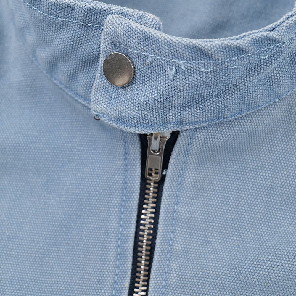High Neck Denim Jacket