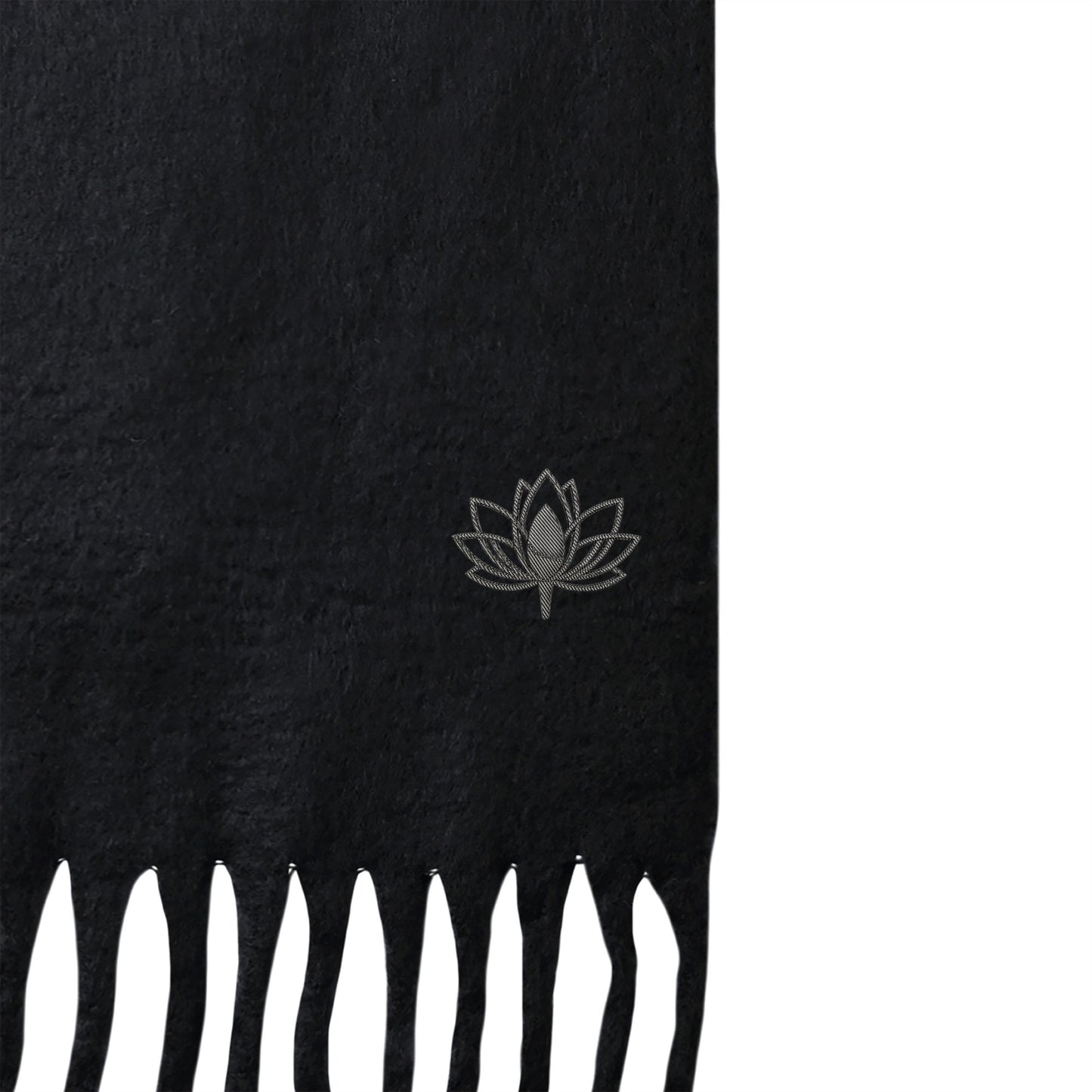 フリンジ ストール black image