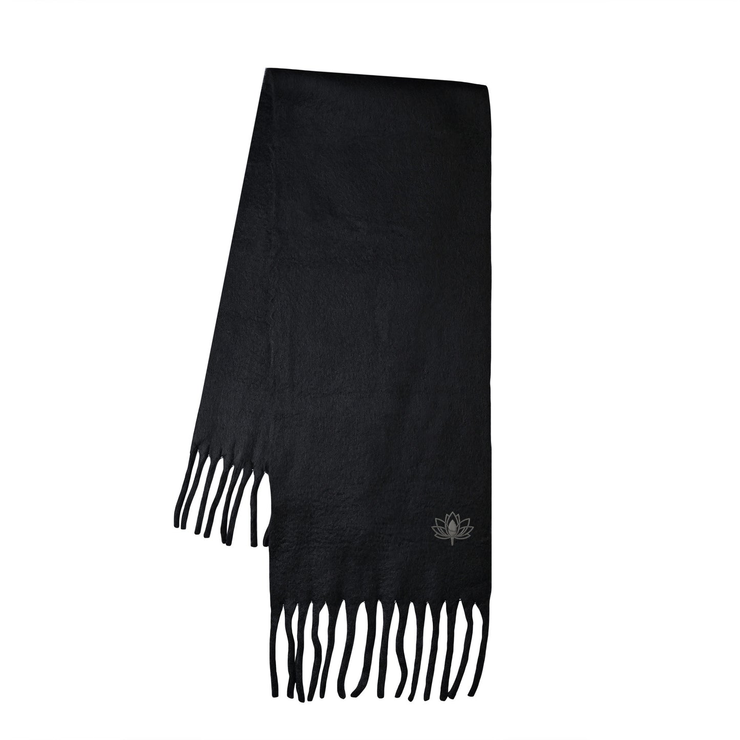 フリンジ ストール black image