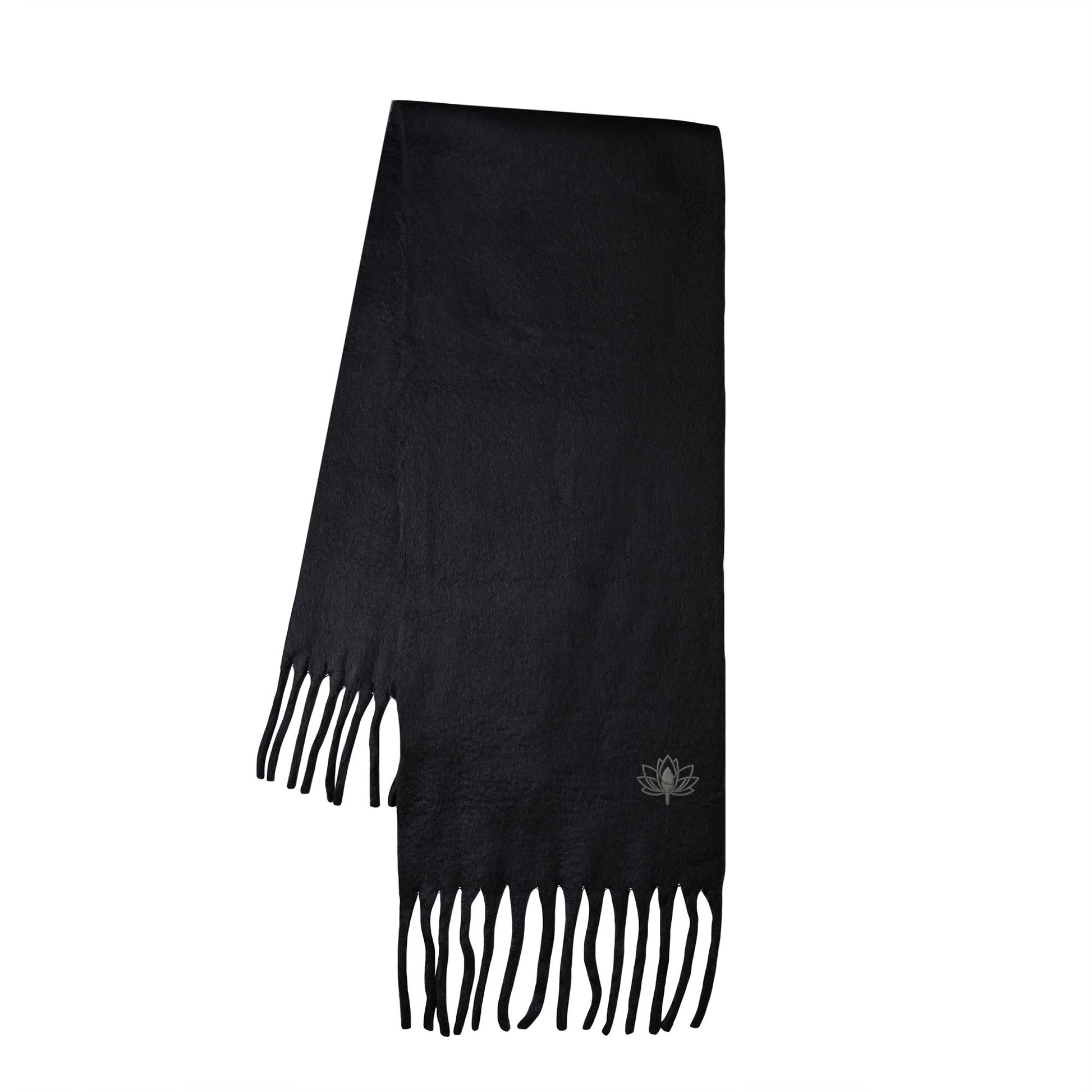 フリンジ ストール black image