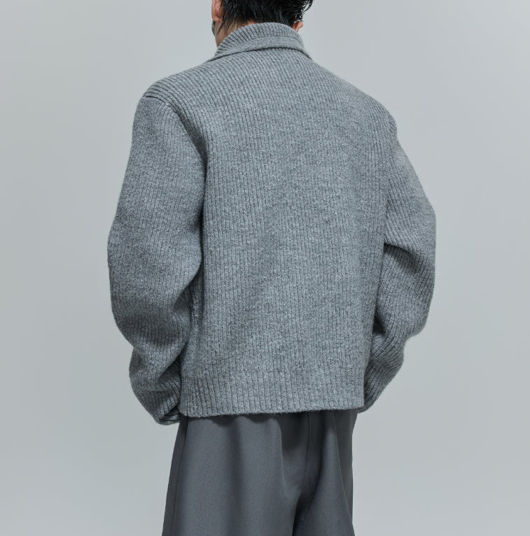 Liquid Metal Padded Shoulder Coat