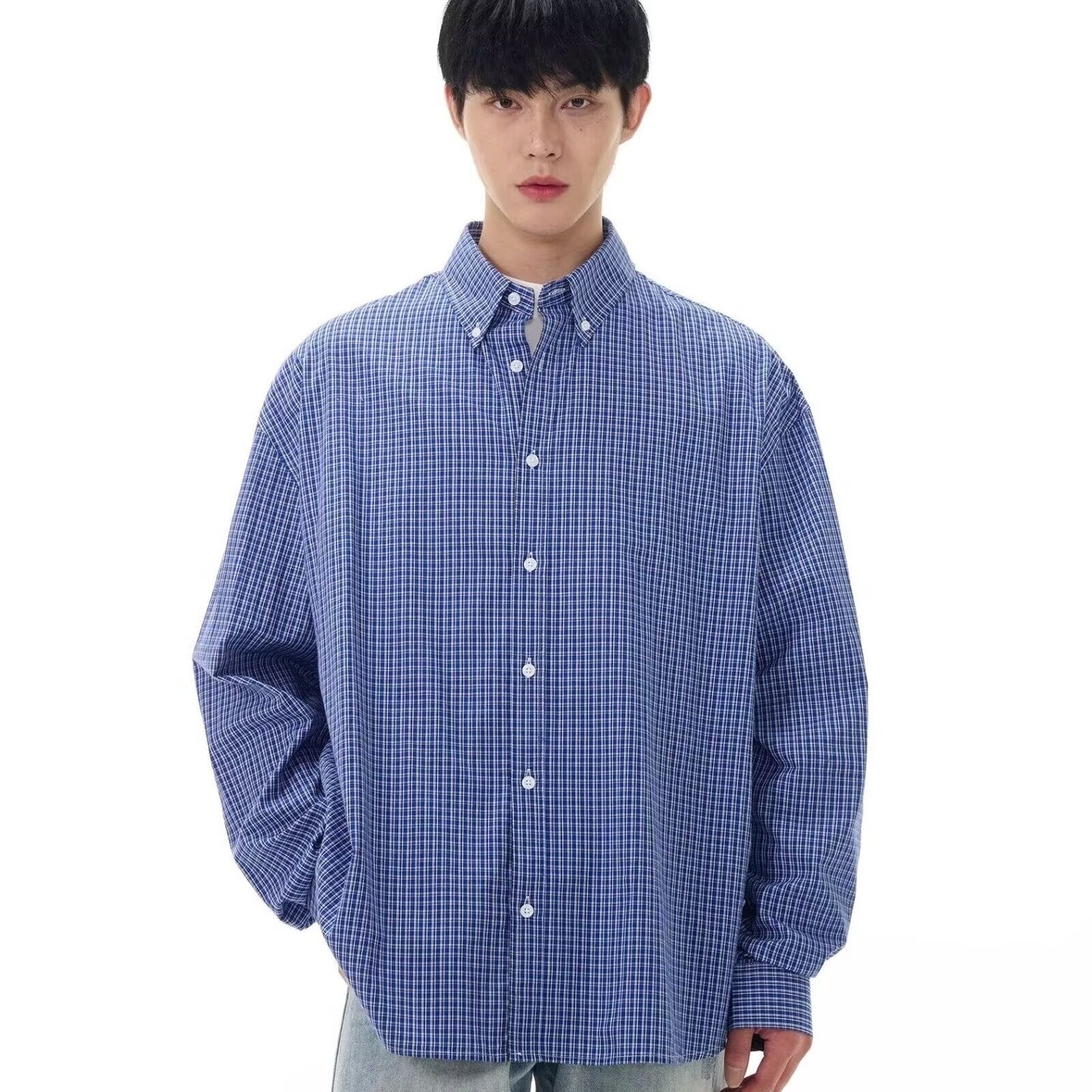 Classic Blue Plaid Shirt