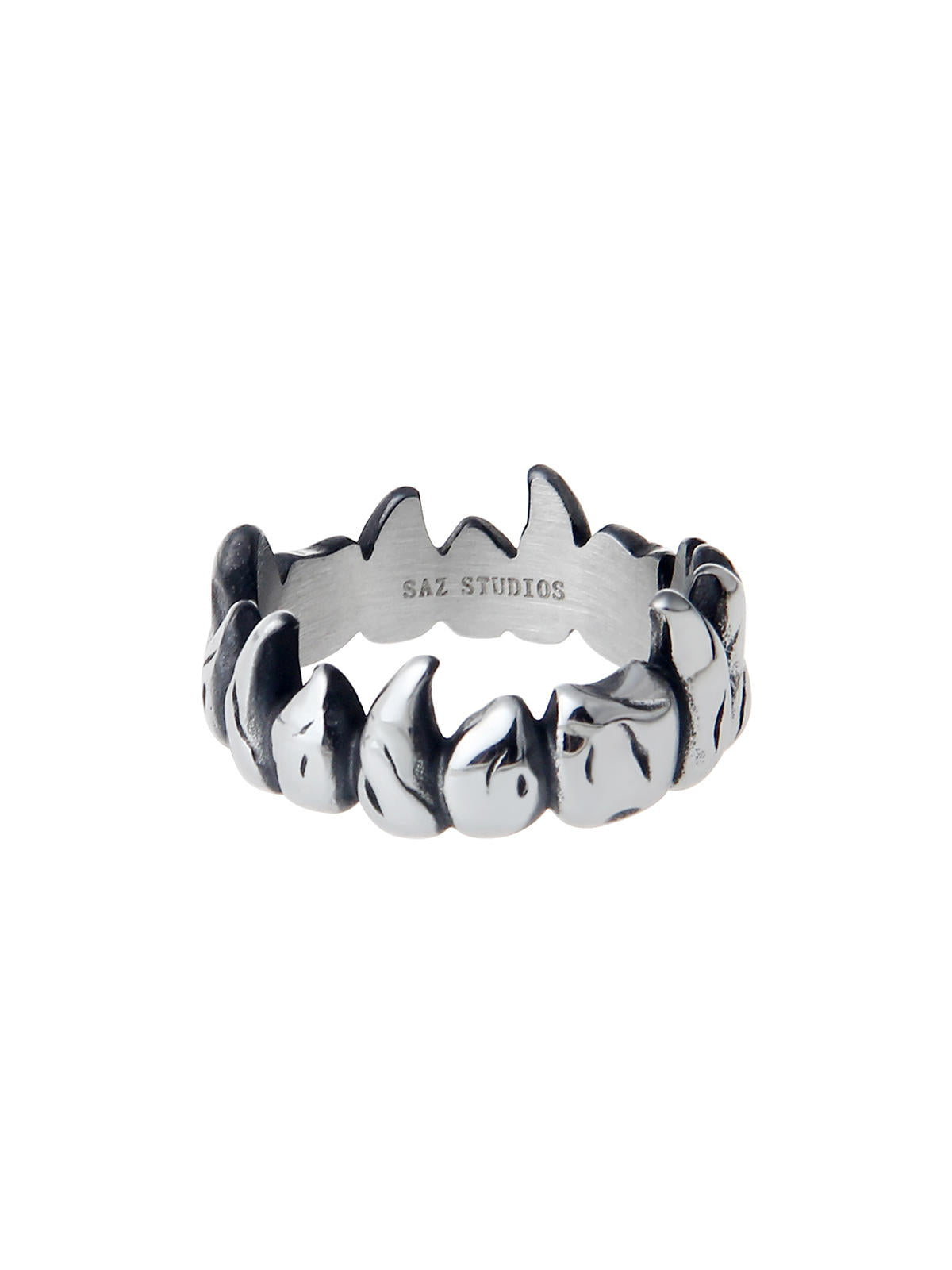 Animal Teeth Shape Titanium Steel RingLE266