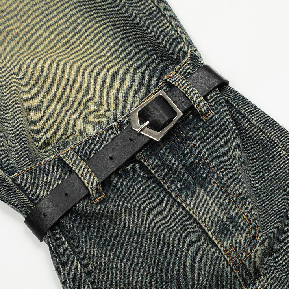Punk Rock Niche Personality Loose Wide Leg Horn Long Pants