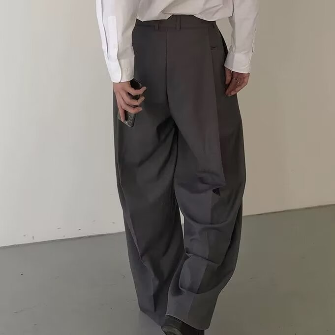 Straight Wide Leg  Casual Slacks