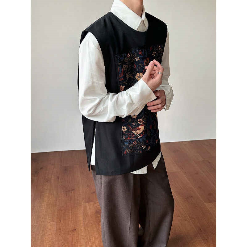 Retro Embroidered Jacquard High-end Spring Vest