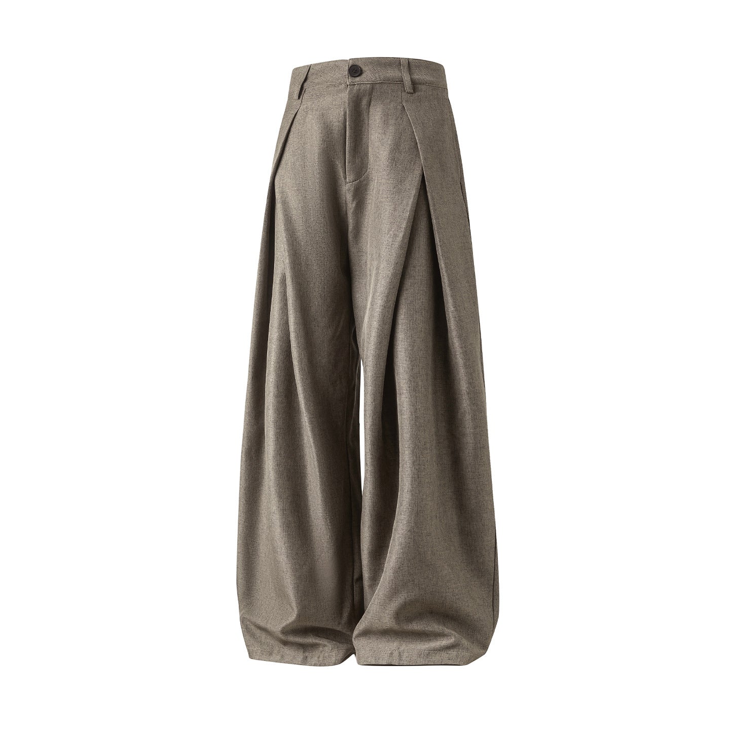Cross Tuck Draping Casual Slacks