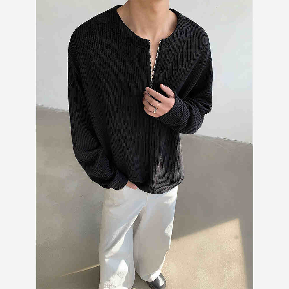 Henry Collar Half Zipper Sweater