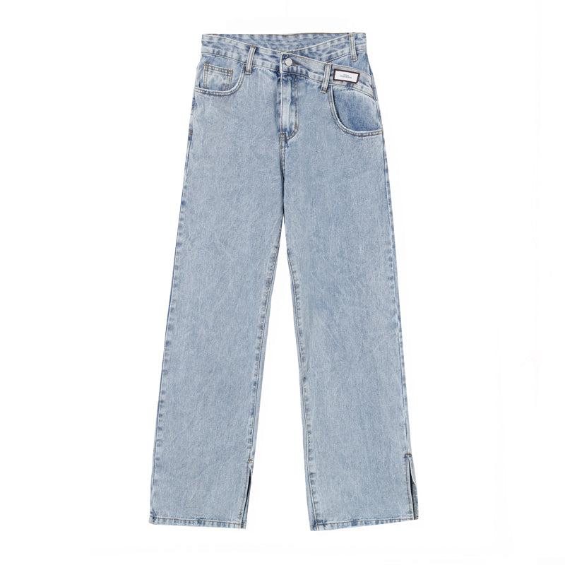 Loose High Waist Casual Split Flared Pants