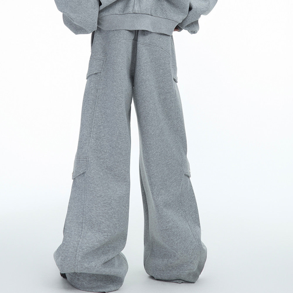 Folded Design With A Sense Of Silhouette And Thickened Casual Pants