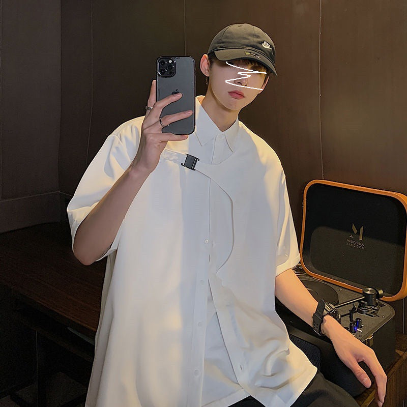 Men's Dark Irregular Design Shirt