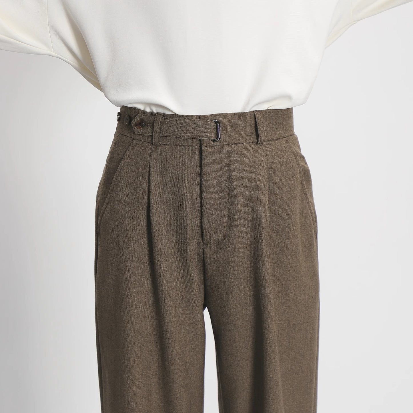 Advanced Drooping Straight Suit Pants