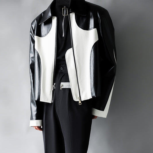 Advanced Design Sense Pu Leather Jacket