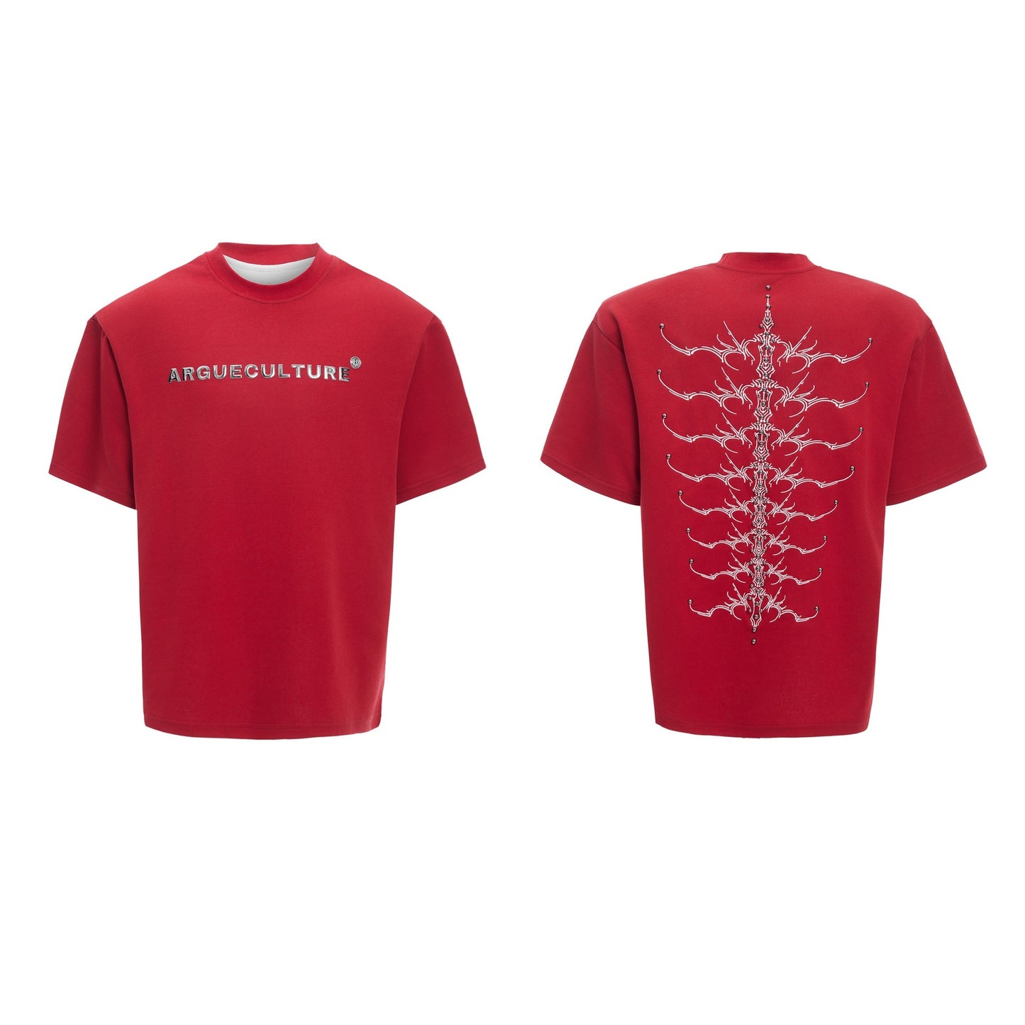 Snake Pupil Backbone Heavy Rivet Backbone Embroidered Short Sleeve