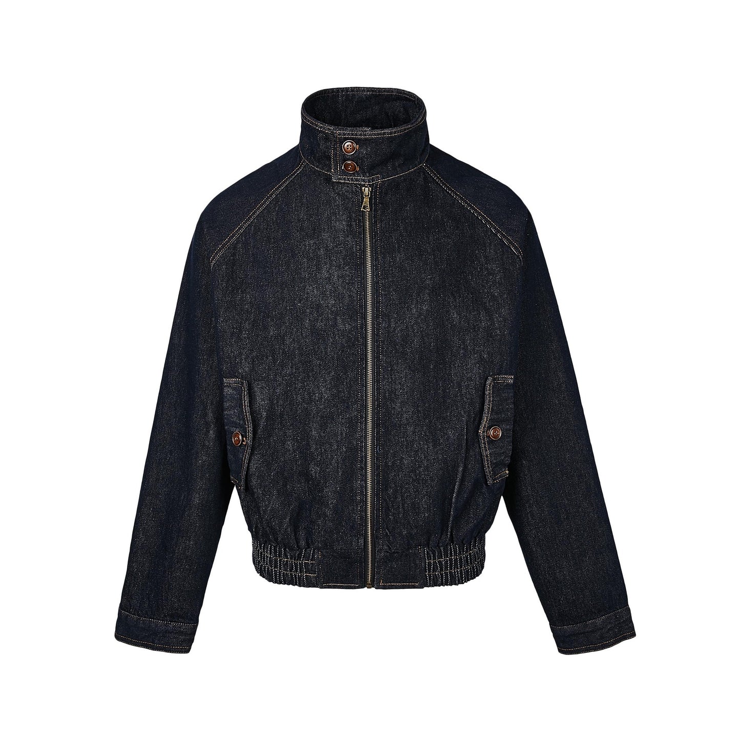 Retro High Neck Denim Jacket
