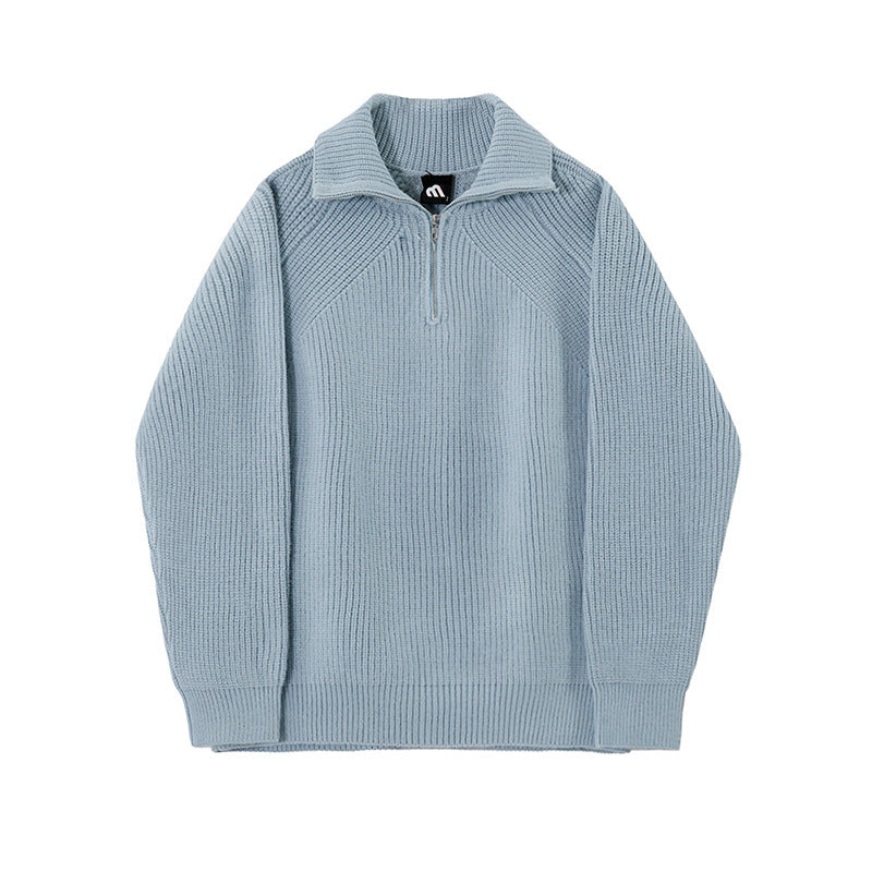 Men's Autumn And Winter Turtleneck Half Zip Sweater