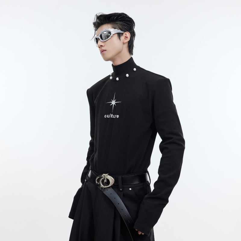 Stand-up Base Shirt Simple All-match Long Sleeves