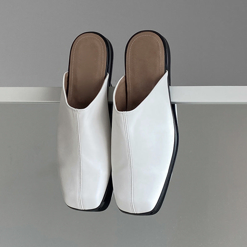 Square Toe Cap Slippers
