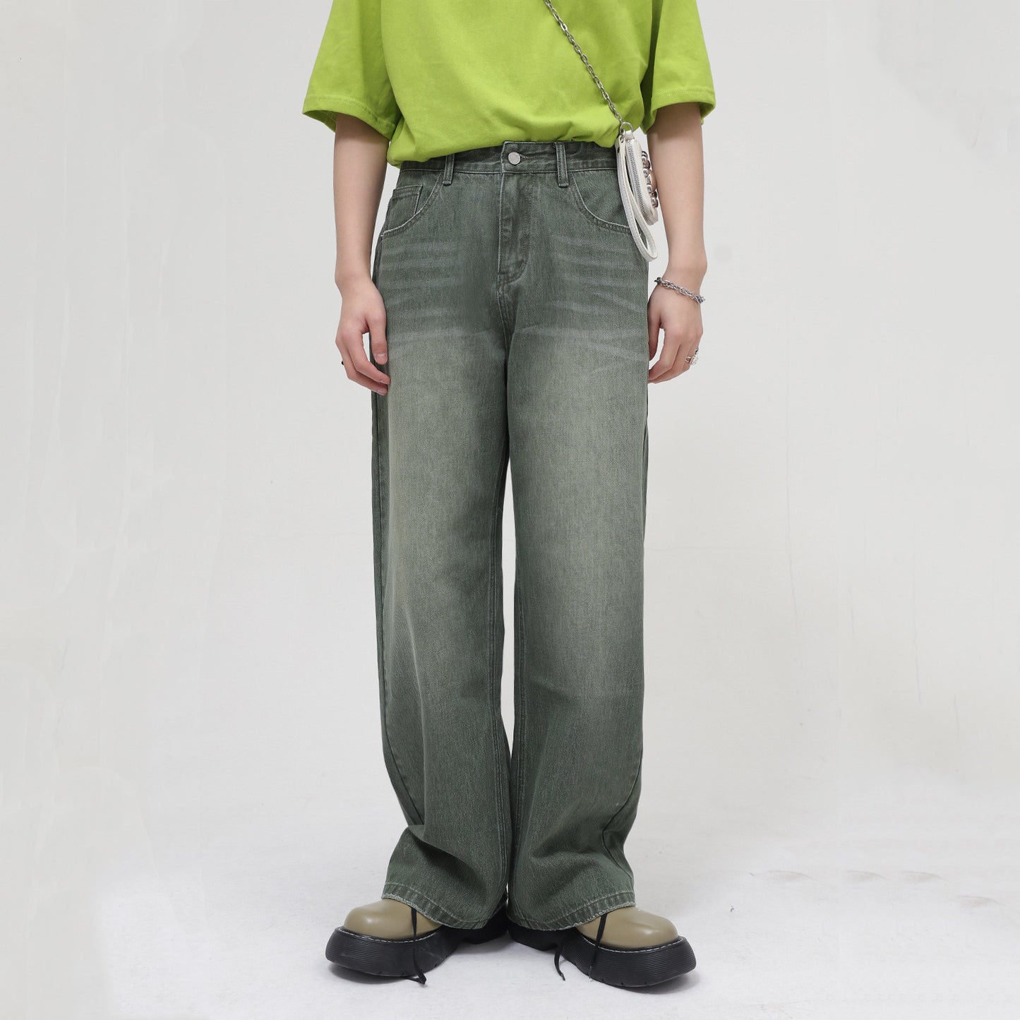Seasons Loose Personality Washed Waist Pants