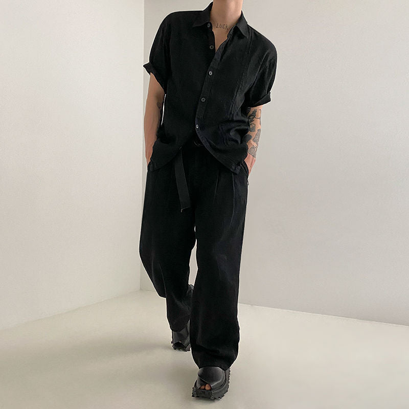 Short-sleeved Shirt Men's Loose Design Sense