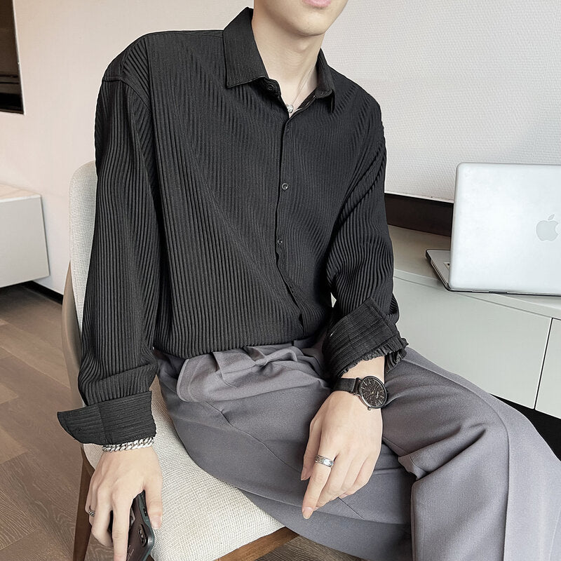 Lightly Cooked Wind White Shirt Dark Stripes Ruffian