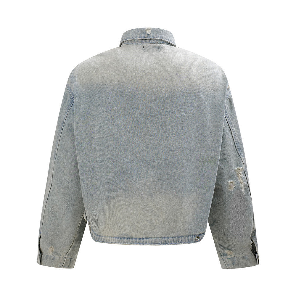 Punk Worn Out Denim Jacket