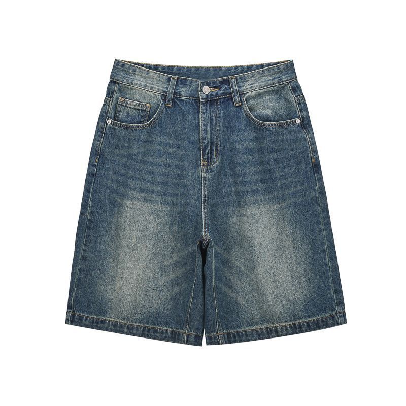 Retro Washed Loose Casual Denim Shorts