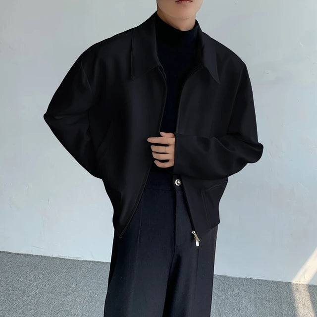 Minimalist PU Leather Jacket