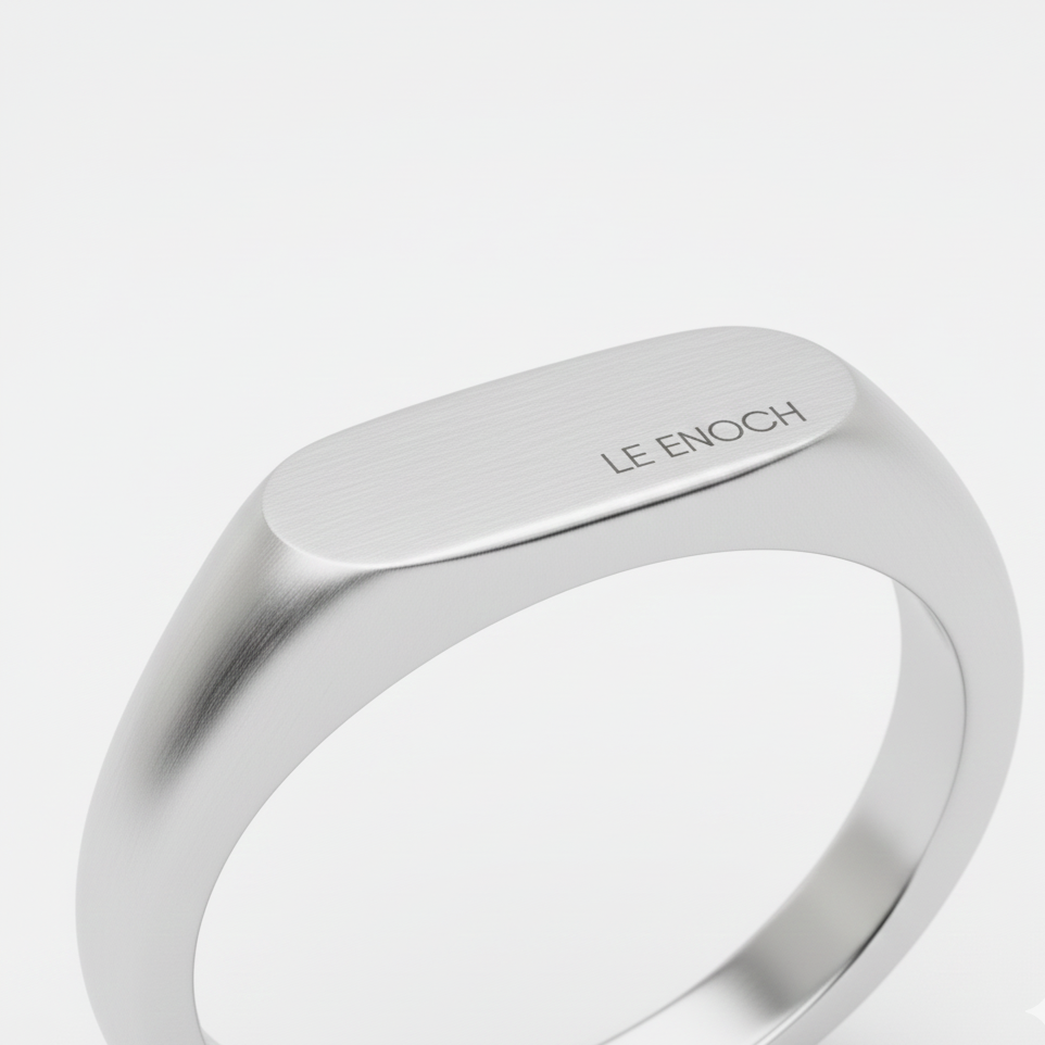 Le Enoch™ Minimal Silver Signet Ring