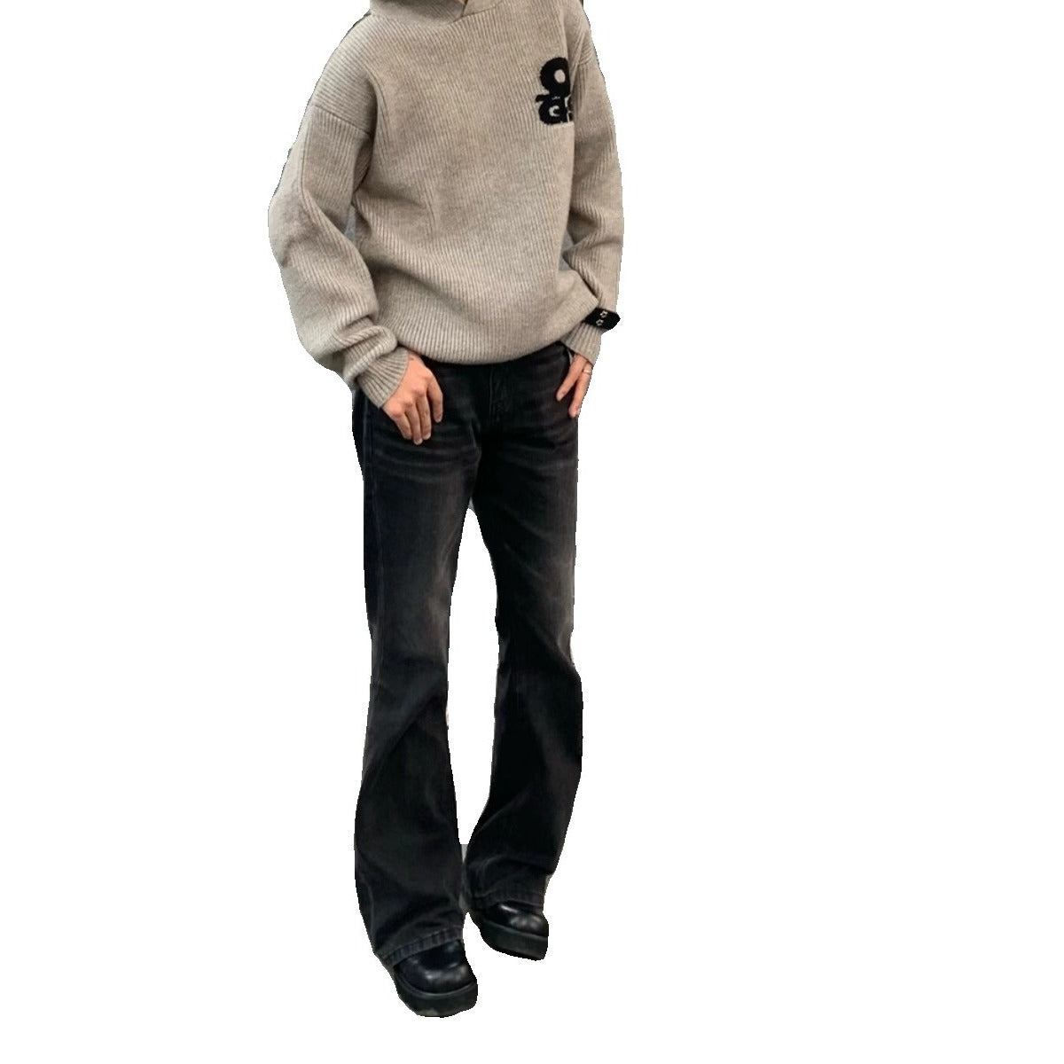 American High Street Retro Black Straight Skinny Jeans