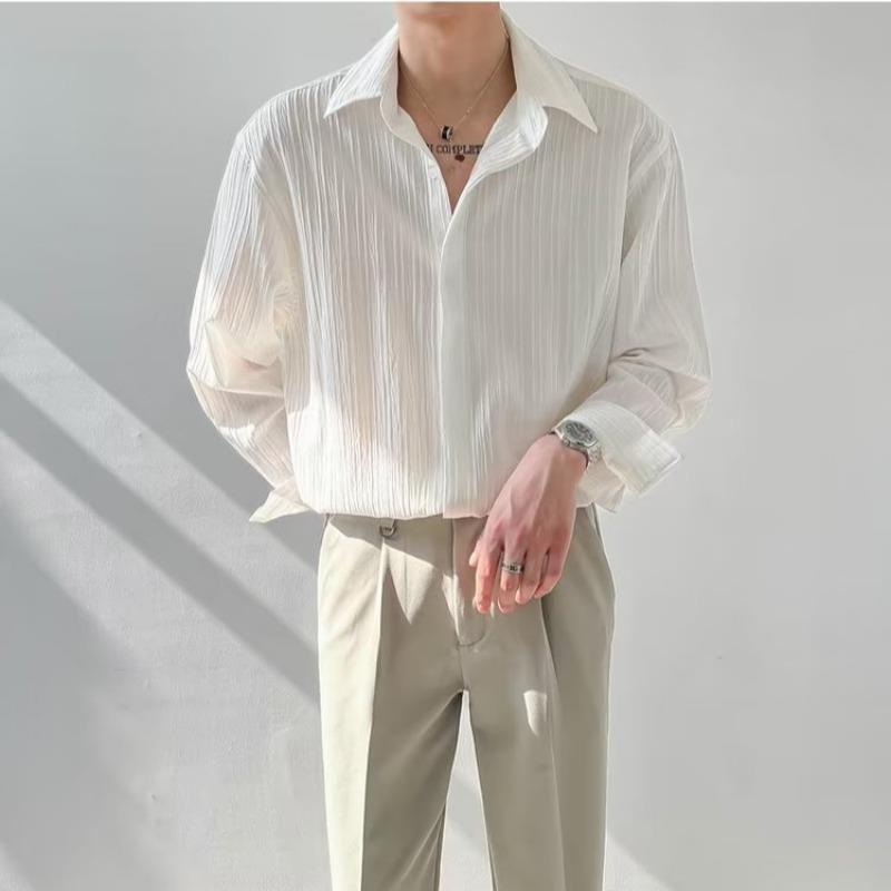 Men's Loose Casual Long Sleeve Shirt